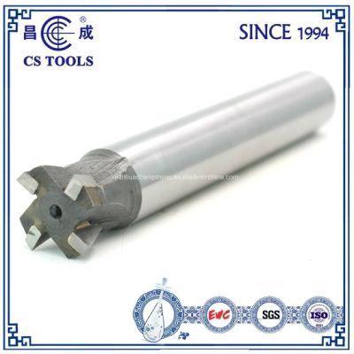 Carbide Insert 4 Flutes Dovetail End Mill for Processing Iron Groove