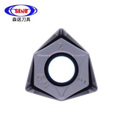 High Quality Double-Sided Hexagonal Wnmu080608en 90 Degree Right Angle Fast Feed Carbide Safety Tungsten Carbide Milling Inserts