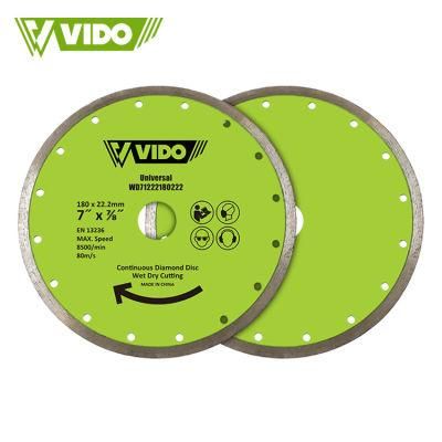 Vido 180mm Diamond Wet Saw Blades Disc for Tile Cutting Mnarble Cutter