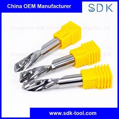 High Performance Down Cut Single Flute Spiral Cutter CNC Router Bit for Wood MDF and acrylic