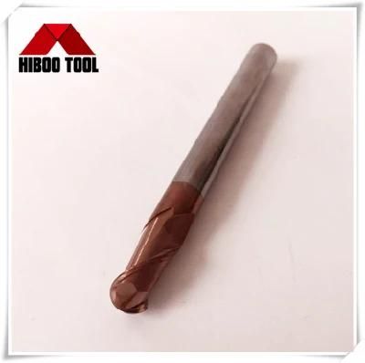 HRC55 Long Neck Ball Nose End Mill with Bronze Coated