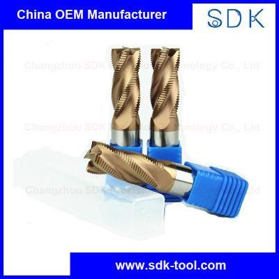 Standard HRC55 4 Flutes Solid Carbide Roughing End Mill for Stainless Steels