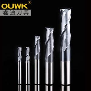 Ouwk 2 Flutes HRC45 Solid Carbide Milling Cutter End Mill