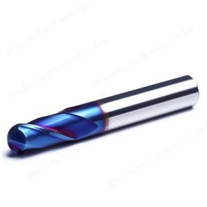 Hot Sale Tungsten Steel/ Carbide 2f Ball Nose End Mill HRC45-HRC70