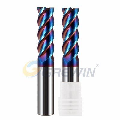 Gw Carbide-CNC Machine Tungsten Carbide 4X10X50mm Blue Nano Milling Cutter