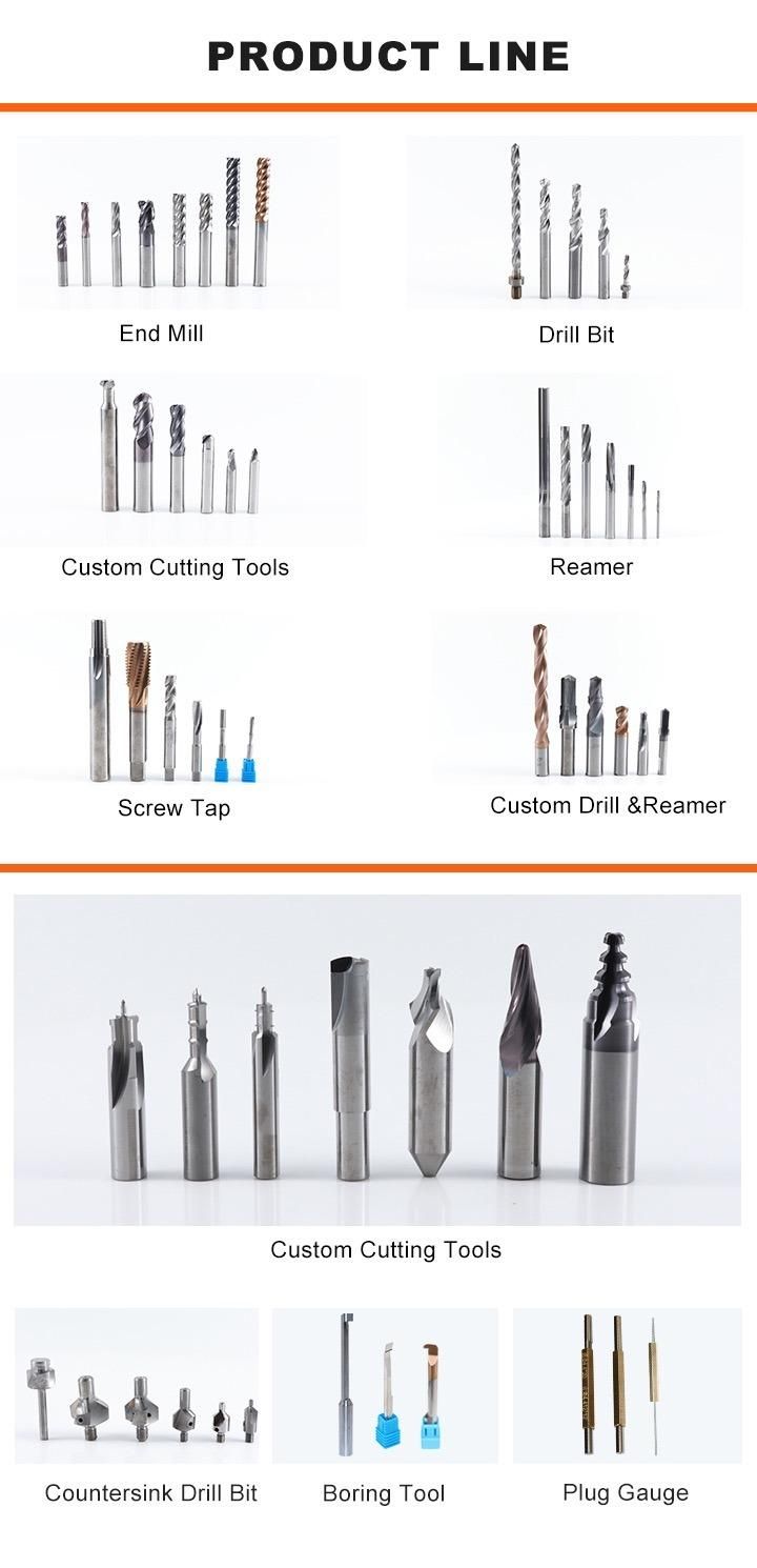 R Profile Solid Carbide T Type End Mill for Cutting Steel