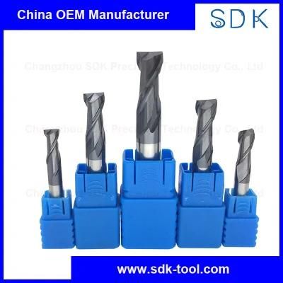 Tungsten Carbide - HRC45 2f Square Flat End Mill Cutting Tool with Black Coated for Steel Machine Tool