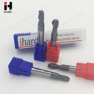 Big Sale HRC45 4f Carbide Ball Nose End Mills with Altin Coating for Steel