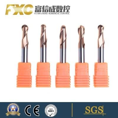 HRC55 Solid Carbide 2 Flute Ball Nose End Mill for Wood