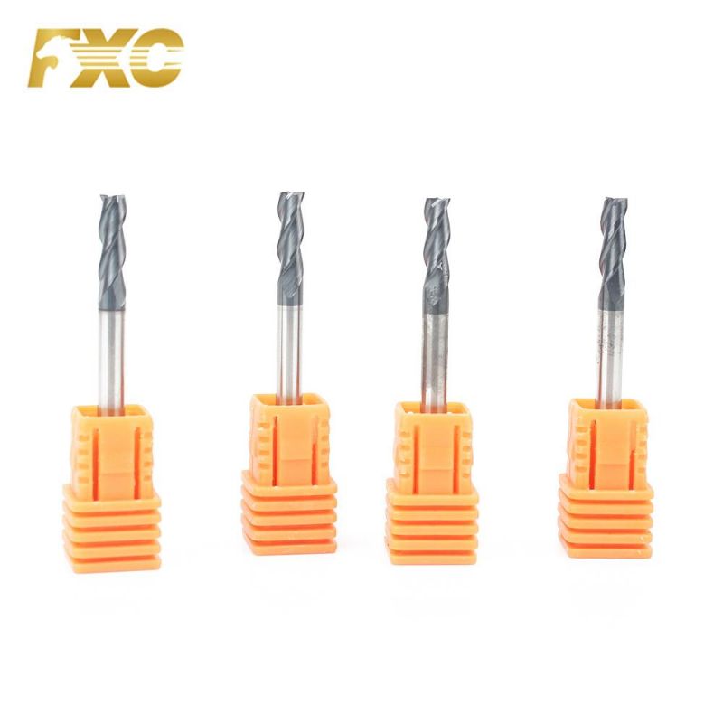 3 Flutes Tungsten Carbide HRC45 End Mill Cutter for Cutting Steel