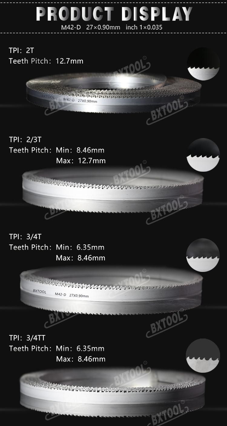 3505*27*0.9mm M42 Bimetal Band Saw Blades Good Quality
