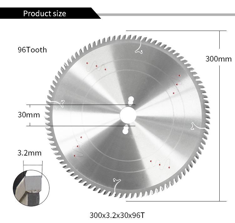 Pilihu 300mm 96z Table Saw Blade Wood Panel Cutting Carbide Circular Saw Blade for Melamine MDF