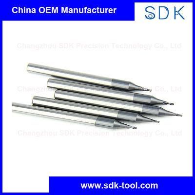 China OEM Manufacturer Micro Solid Carbide Square End Mills for Hardened Steels