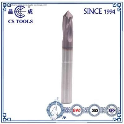 HRC60 Solid Carbide Chamfered End Mill Used on CNC Machine