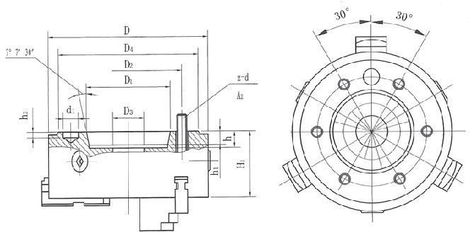 K11A2 Short Taper 3 Jaw Self Centering Lathe Chuck