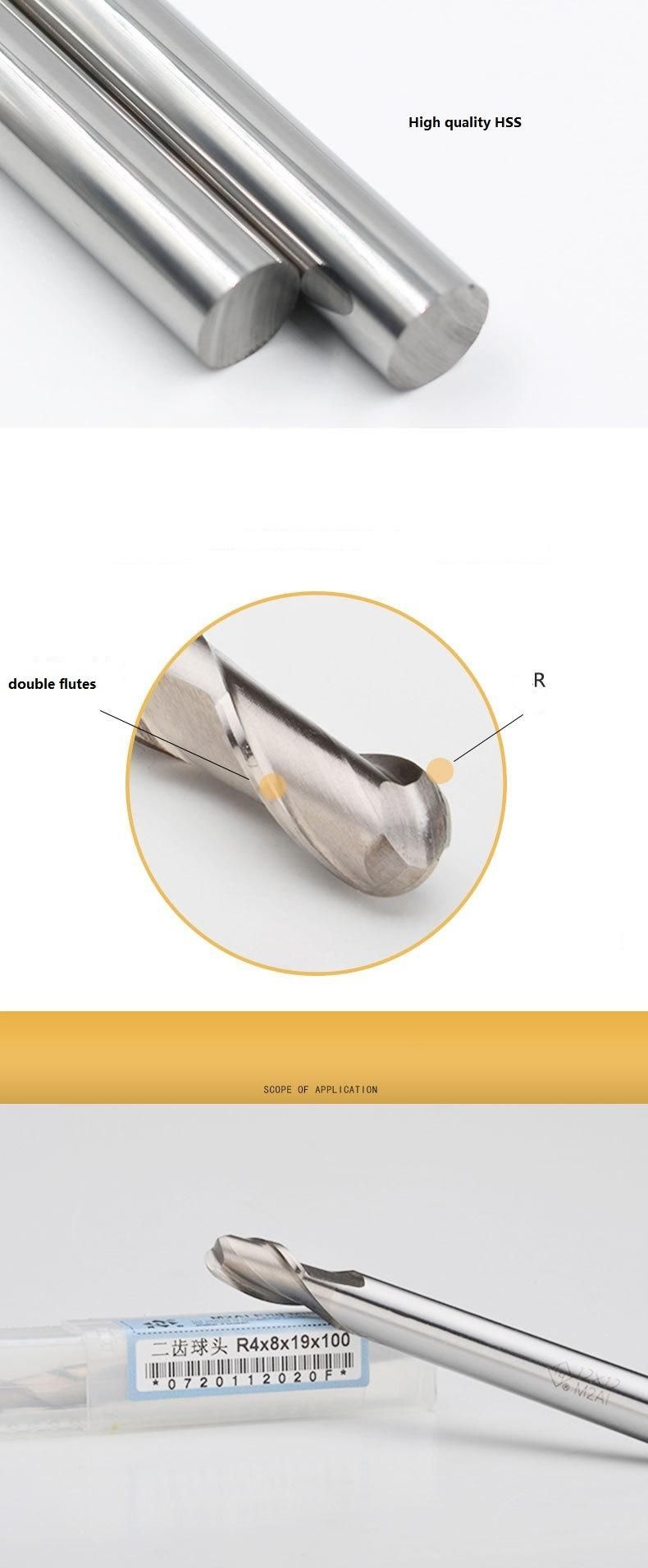 HSS Roughing End Mill with Ball Nose (SED-EM-BN)