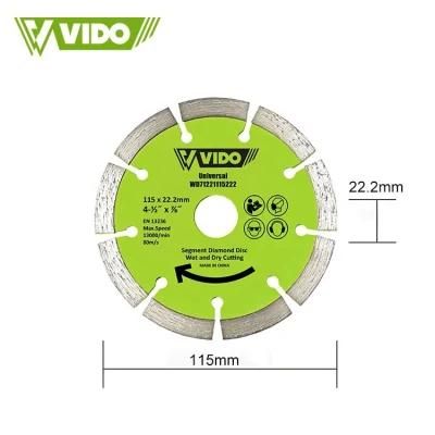 Vido 115 mm Granite Marble Stone Diamond Saw Blade Alloy Steel Cutting Disc