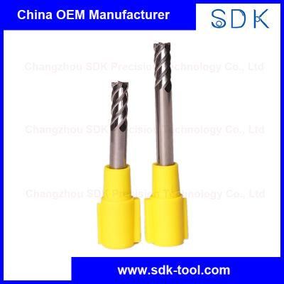 Ceramic End Mills 4 Flutes Cutting Tool for Soft and Hard Work Piece