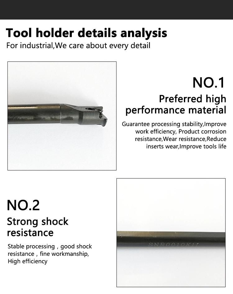 Internal Thread Turning Tool Snr0016m16 for 16IR Insert Thread Turning Toolholder