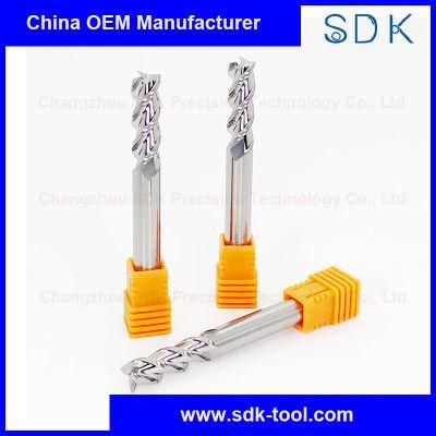 China Manufacture 3 Flutes Square Aluminum Processing End Mill Cutter Tools