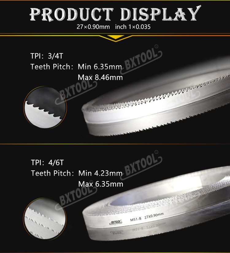 Bxtool M51 Bi-Metal Bandsaw Blade Belt Saw Blades Good Quality Best Cutting