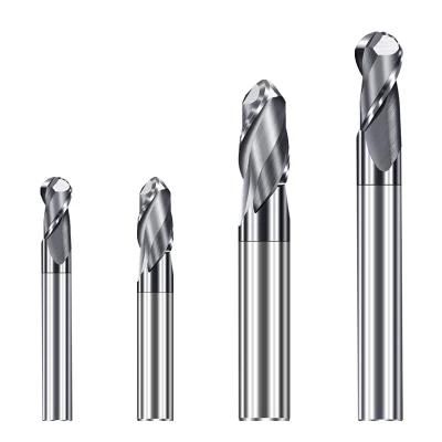 CNC Tools HRC55 Factory 8% Discount Milling Tool Spherical Nose Milling Cutter 6mm New Technology Tungsten Carbide 2 Flute Ball Nose Endmills