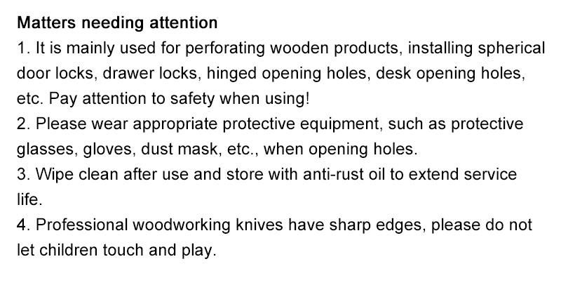 Woodworking Hole Opener Wooden Door Slotter Door Lock Hinge Boring Carbide Drill Self-Centering Hole Saw Tool