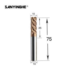 HRC55 Flute Flat Milling Cutter 10X75mm CNC Carbide End Mill Bit