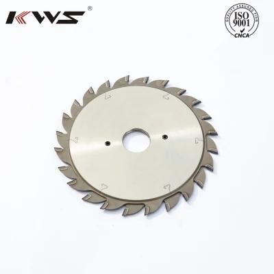 Kws Industrial Grade 120*24t PCD Conical Scoring Saw Blade for Woodworking