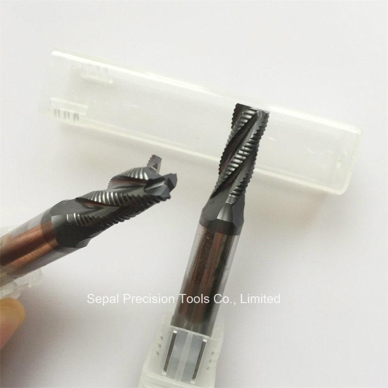 HSS Co8 Coated Rough End Mill of Diameter D8*20*10*65mm 4f