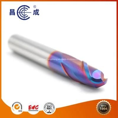 Manufacture Standard Solid Carbide Coated Nano Ball Nose End Mill for Milling Steel