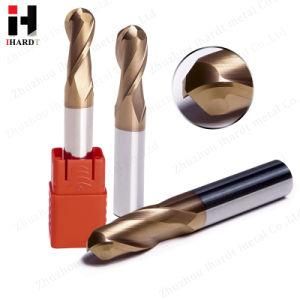HRC55 2flute Ball Nose End Mill Cutter with Black Coating