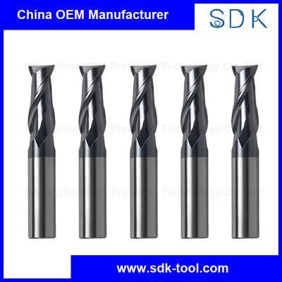 Hot Sale Cheap CNC Factory HRC45 with Coating High Speed 2f Square Flat Carbide End Mill for Steel