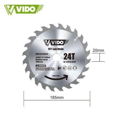 Vido Band 7in 185mm 24t Electric Power High Strength Alloy Steel Wood Cutting Saw Blade