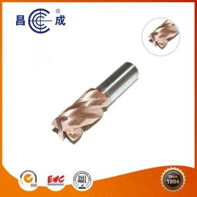 China Factory Tungsten Carbide 4 Flutes Milling Cutter with Tin Coating