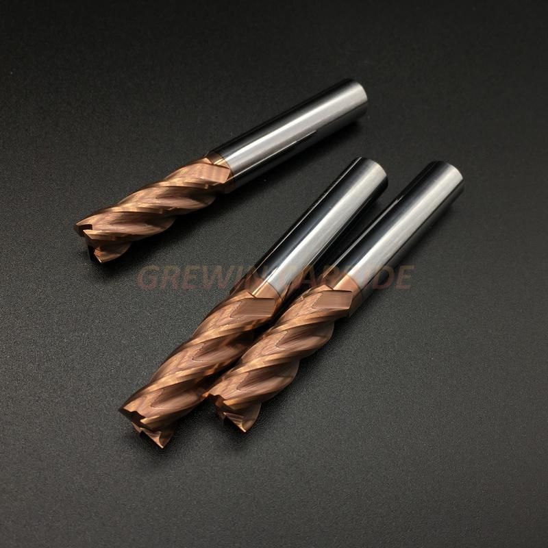 Gw Carbide - HRC55 Copper Coating 4f Flat End Mill