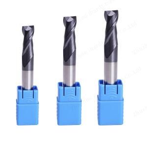 Chinese Manufacture 2 Flutes Solid Carbide End Mill Metalworking Tool Coated End Mills