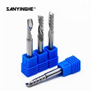 HRC55 Aluminum Single Flute End Mills High Speed Milling Cutter for Acrylic CNC Cutting Tools