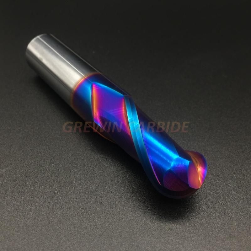 Gw Carbide-High Quality Ballnose End Mills for Finishing Machining HRC65