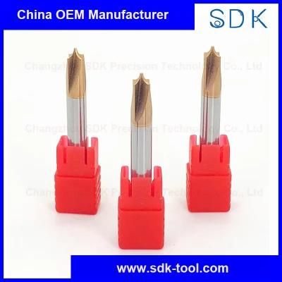 Hot Sale Tungsten Carbide Corner Rounding End Mills HRC55 Cutting Tools with Tisin Coating