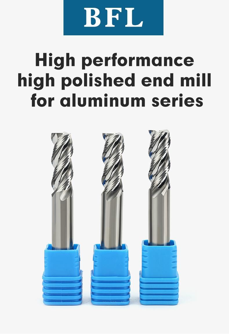 Bfl Solid Carbide High Polished New Design Aluminum End Mill