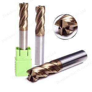 150mm Length HRC60 4f Flute Solid Corner Radius End Mills for Hardened Steel