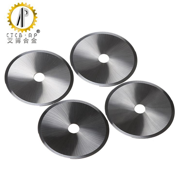 ISO9001 Circular Tungsten Carbide Paper Cutting Knives Carbide Blade