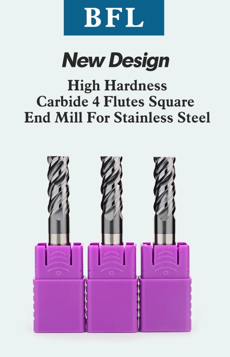 Bfl Solid Carbide New Design End Mills for Stainless Steel