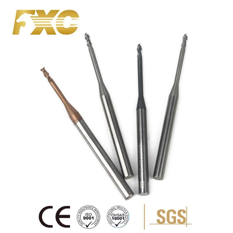 2 Flutes Coated Carbide Long Neck End Mill for Metal